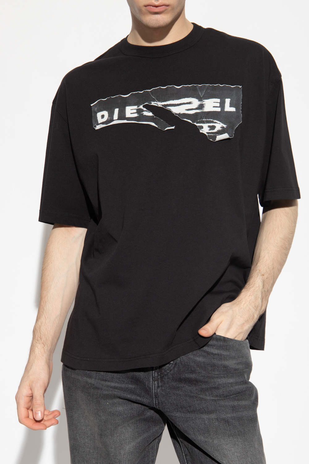 Diesel t-shirt clearance schwarz